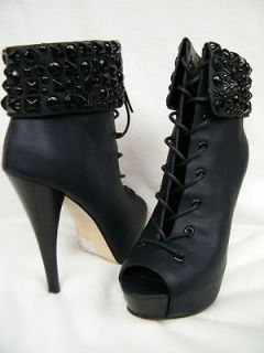 BEBE SHOES sandals platform heels pump boots DAPHNE new black 183322 7