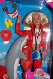 1994 Baywatch Barbie~Her Dolphin Friend Makes Realistic Sounds ~ MIB