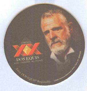 DOS EQUIS BEER COASTERS *2 Different*Most interesting man in World 