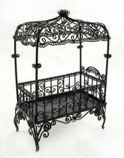 Victorian Black Wire Bedroom Bed Dollhouse Furniture