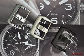   Tang Brushed, Polished, PVD Metal Buckle for Bell & Ross Watch Straps