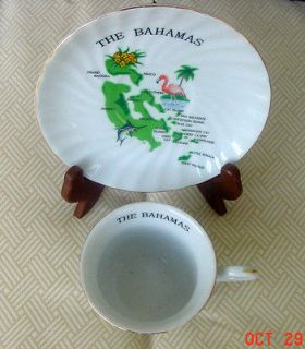 Bahamas Destination Tea Cup & Saucer Set Eastern Caribbean