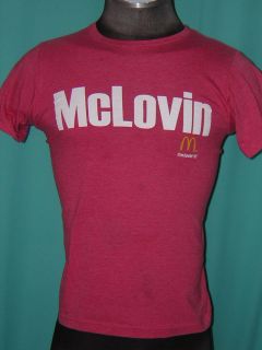 S0776 McLovin McDonalds Superbad t shirt Im Lovin It mens S used GC 