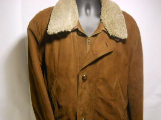 Forte Belvedere Mens Soft Leather Sheepskin Collar Jacket Coat Made in 