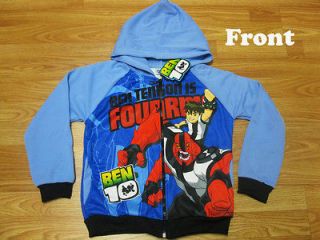 Ben 10 Hooded Spring Jacket #Fourarms Blue Size XXL age 12 14