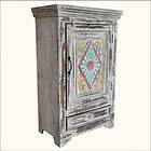   Wood Hand Painted Nightstand Bedside End Table Cabinet Furniture