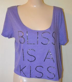 American Eagle Outfitters Juniors Size XL Purple Vintage Cropped T 