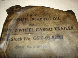 WW2 Military Ben Hur 1 ton trailer axle oil seals NOS