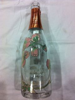 Perrier Jouet Rose 750mL Clear Glass, Diamond Cut, Champagne Bottle 
