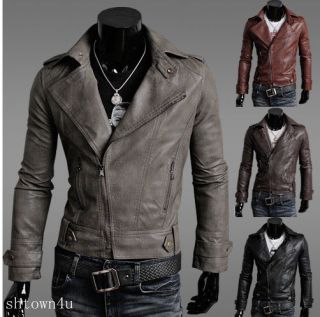 The best selling  Latest man leisure PU Leather jacket ( 4 color )