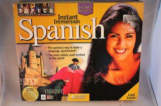 Instant Immersion Spanish 4 CD Set The Euro Method Language Program 