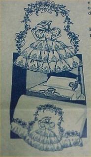 Southern Belle Embroidered Pillowcases PATTERN Ruffles Eyelet Lace