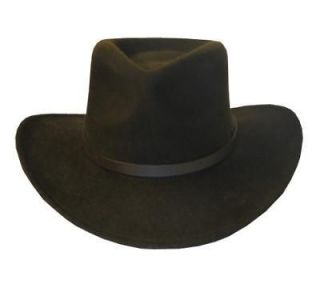 BENTLEY OUTBACK Crushable Outback Wool Felt Hat Fedora Fashion 7 3/8