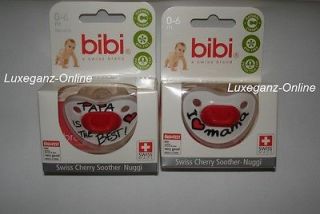 Bibi Cherry Soother Pacifier Silicone Latex Mama/Papa  Babies Birth 