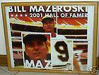 BILL MAZEROSKI HALL FAME INDUCTEE COLLECTIBLE PLATE