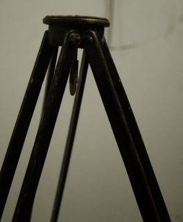 ANTIQUE TRIPOD , WITH BRASS CLIPS, VERY OLD FOLDS