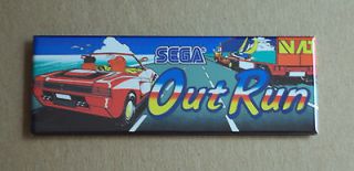 Out Run Marquee FRIDGE MAGNET arcade sign video game outrun
