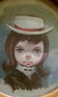 Big Eyed Ozz Franca Clown Girl Picture Framed Vintage numbered