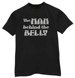 BIG & and TALL The man behind the belly funny tee shirt t shirt