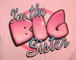 THE BIG SISTER T Shirt sizes Toddler 2T 4T / Youth XS XL GIRLS 