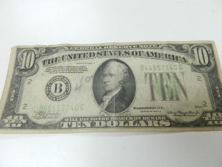 1934 10 dollar bill in Small Size Notes