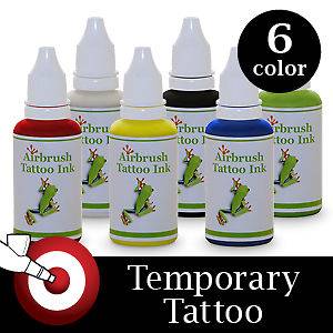 Color Temporary Tattoo Airbrush Paint Body Ink Set
