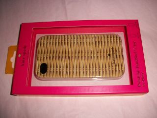 kate spade iPhone 4 4S Case Premium Hard Shell Wicker New in Box