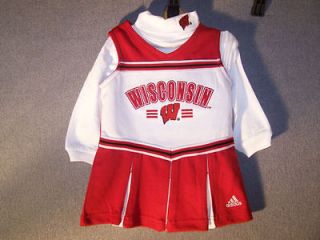 Adidas Wisconsin Badgers Cheerleader Outfit Dress Kids Baby Infant 24M 