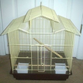 House Style Medium Size Bird Cage Parrot Cockatiel Parakeet Finch