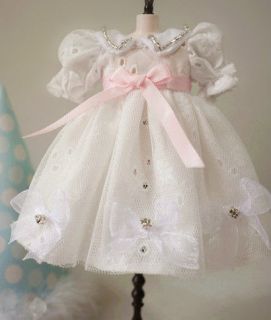 Blythe Pullip Doll Outfit Princess White Dress