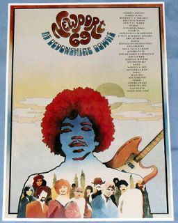 Newport Pop Festival 1969 Poster   Jimi Hendrix, CCR, The Byrds