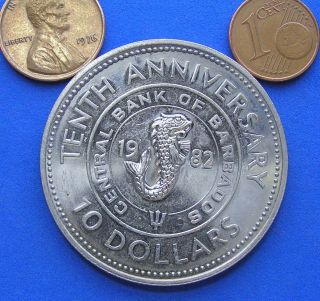   Dollars Coin. 1982 UNC. 42mm. Upright blue Marlin. KM 34 Mintage600