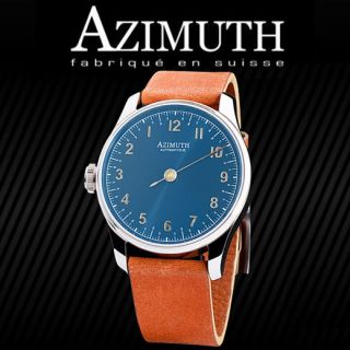 AZIMUTH ROUND 1 BACK IN TIME BLUE BLAST WATCH ANTICLOCKWISE MOTION 