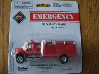 Boley HO #185 205911 Fire Pumper/Tanker w/4 Door Crew Cab  red