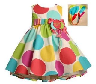 Bonnie Jean Baby Girls Polka Dot 1st Balloons Birthday Boutique Dress 