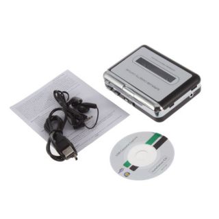 Portable USB Cassette Tape Converter to  CD Player 3.5mm earphone 