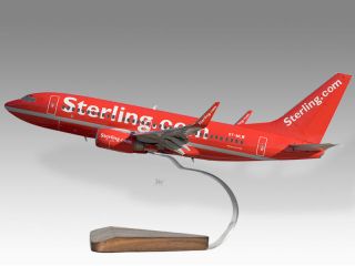 Boeing 737   700 Sterling Airlines Wood Airplane Model