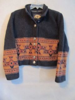 Z1412 Country Clothing Co. Black & Brown Western Button Up Sweater 
