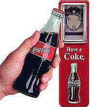 COCA COLA STATIONARY WALL MOUNT OPENER & CAP CATCHER HAVE A COKE NEW