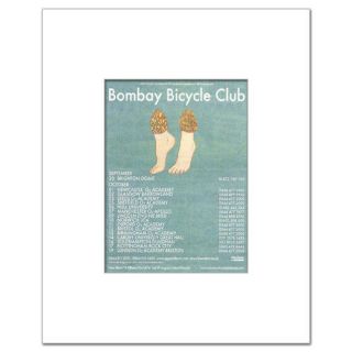 BOMBAY BICYCLE CLUB   UK Tour 2011   White Matted Mini Poster