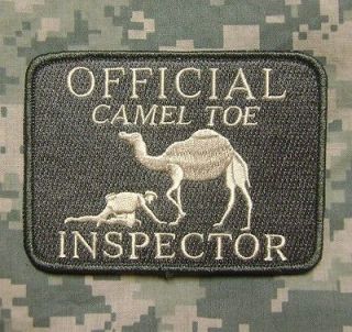OFFICIAL CAMEL TOE INSPECTOR TACTICAL ARMY MORALE MILSPEC ACU LIGHT 