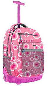   19 Rolling Wheeled Laptop School Backpack Pink Target RBS 19