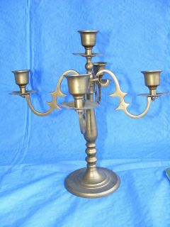 Halloween 5 Candle Holder Candelabra Table Decoration Brass Look