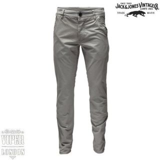 Jack And Jones Vintage Smokey Grey Bolton Edward Straight Leg Chinos