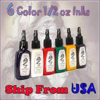 Color 1/2 OZ 15ml Tattoo Inks Pigment Complete Set