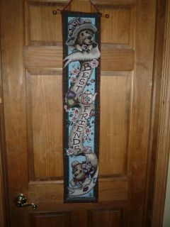 BOYDS BEARS TAPESTRY AFTERNOON TEA BELL PULL 7 3/4 X 39