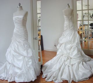 PRONOVIAS BARCELONA CORSET BRAS BUILT IN WHITE WEDDING DRESS GOWN 10