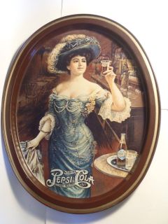 Vintage** Pepsi Cola Oval Tray Made By Fabcraft Frenchtown NJ, USA