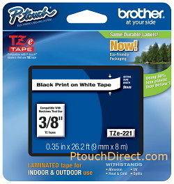Brother TZ 221 P touch Label Tape ptouch TZe221, TZ221, Genuine 