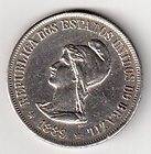 1889 BRAZIL 500 REIS Silver ★ RARE COINS,XF
